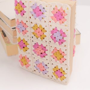 kit crochet capa livro drops design
